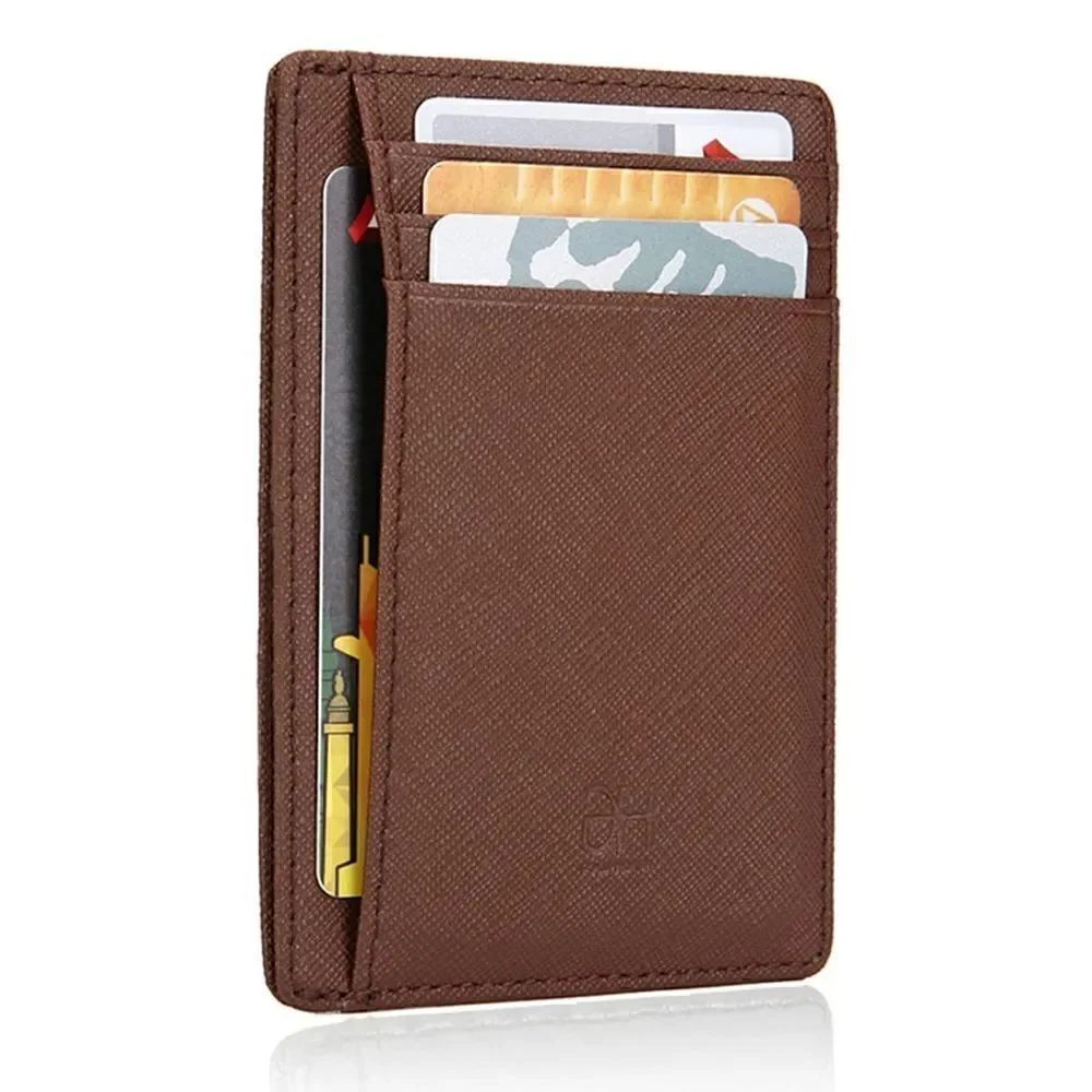 Leather Compact Card Holder Wallet - Picture 2 of 3